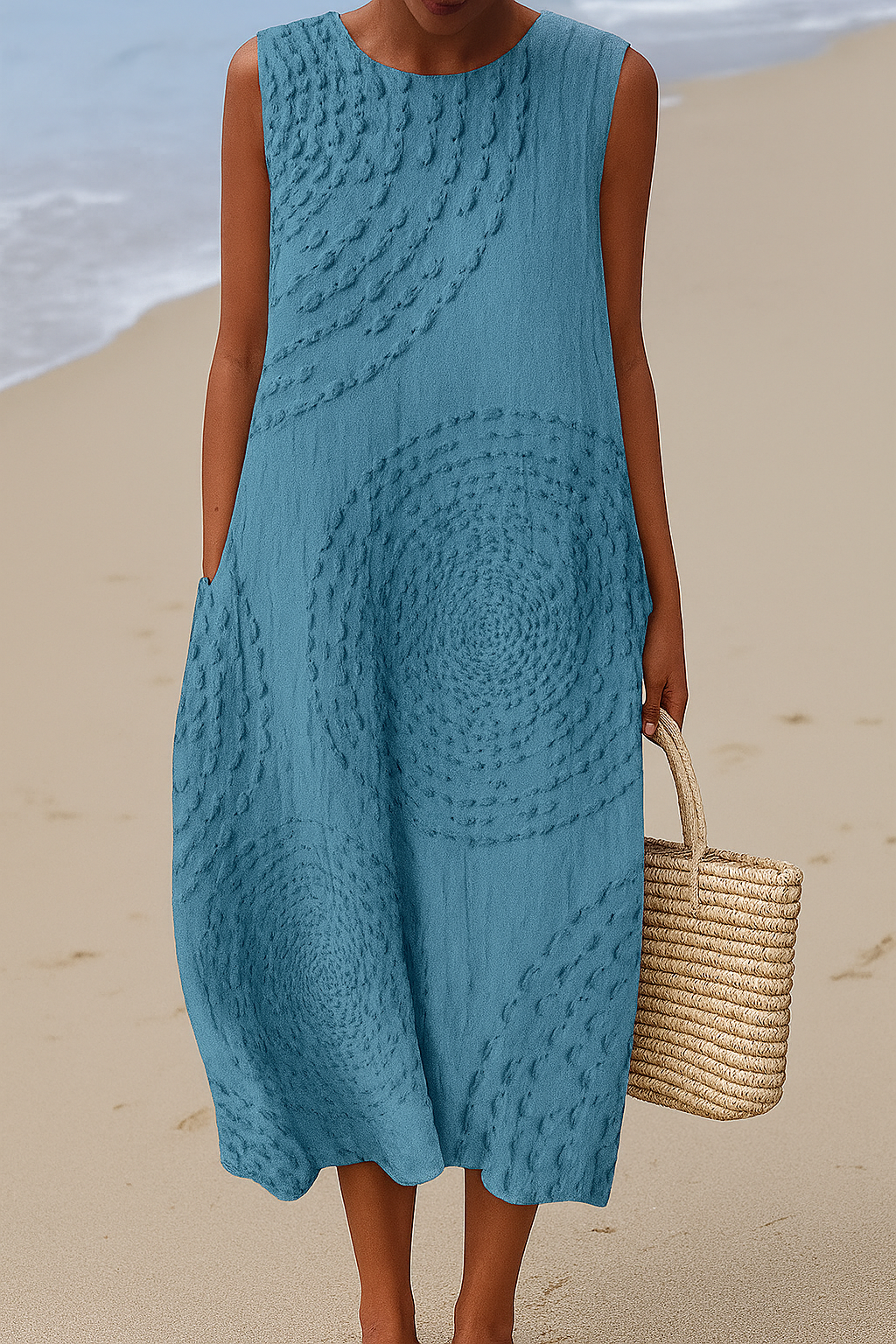 SOFIE | Bezrękawna sukienka midi – Prosta elegancja na letnie dni